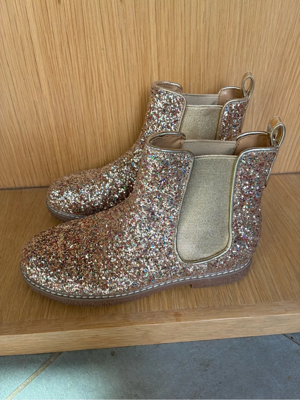 JCREW - Girls Glitter Ankle Books - Size 2